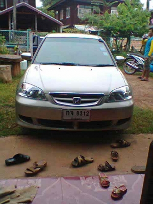 Honda Civic 1.7 Auto เครื่องวีเทค แอรแบคคู่ ABS เพาเวอร ไฟฟ้า แอรแบค กินแกส