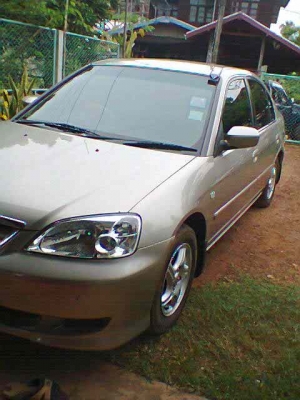 Honda Civic 1.7 Auto เครื่องวีเทค แอรแบคคู่ ABS เพาเวอร ไฟฟ้า แอรแบค กินแกส