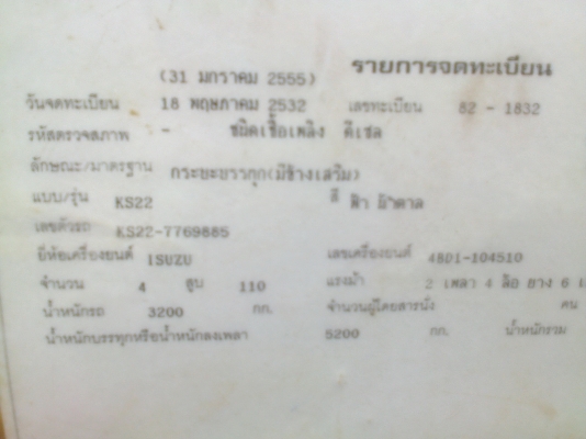 ขาย KS 22 ปี 32 ยกหัวได้ เครื่องดี แชชซีสวยครับ พวงมาลัย power