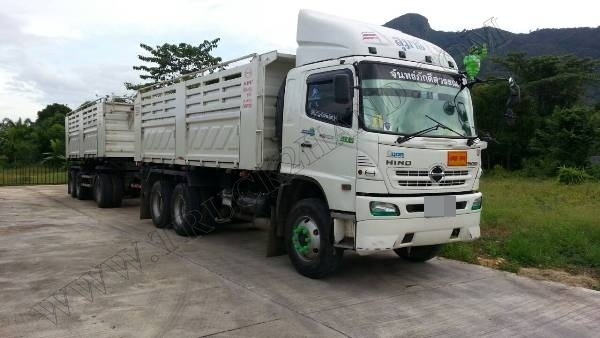 รถพ่วงดั๊มพ์ แม่-ลูก ยี่ห้อ HINO หาง 3 เพลาแท้ รถพ่วงดั๊มพ์ แม่-ลูก ยี่ห้อ HINO หาง 3 เพลาแท้