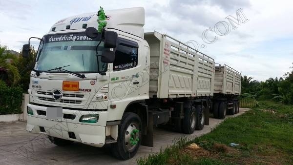 รถพ่วงดั๊มพ์ แม่-ลูก ยี่ห้อ HINO หาง 3 เพลาแท้