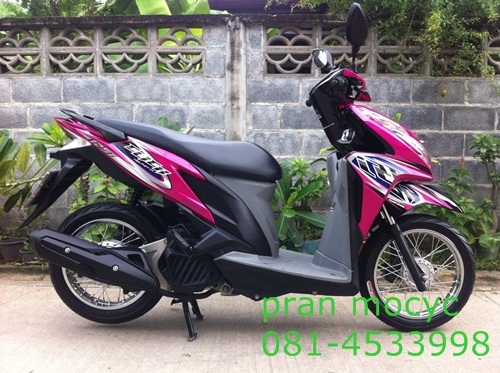 ขายhonda click  combi brake สีชมพูดำ ปี2555