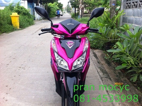 ขายhonda click  combi brake สีชมพูดำ ปี2555