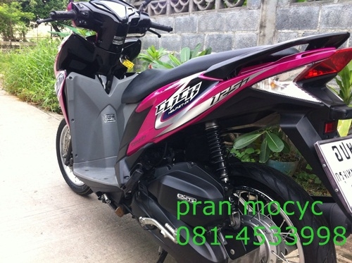 ขายhonda click  combi brake สีชมพูดำ ปี2555