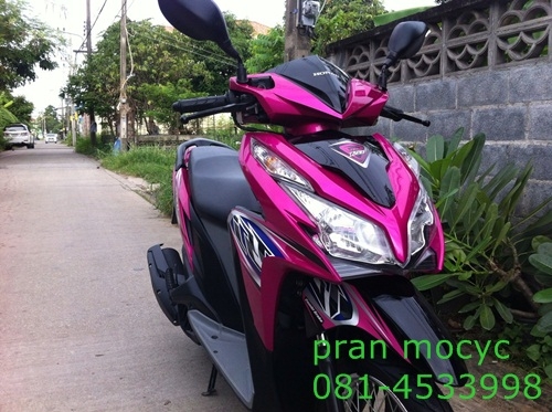ขายhonda click  combi brake สีชมพูดำ ปี2555