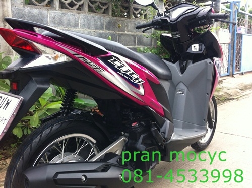 ขายhonda click  combi brake สีชมพูดำ ปี2555