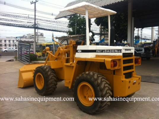 รถตัก KOMATSU 507 S/N 509XX บจก.สหสินอีควิปเม้นท์ โทร.081-5851880, 02-5168100-1 www.sahasinequipment.com