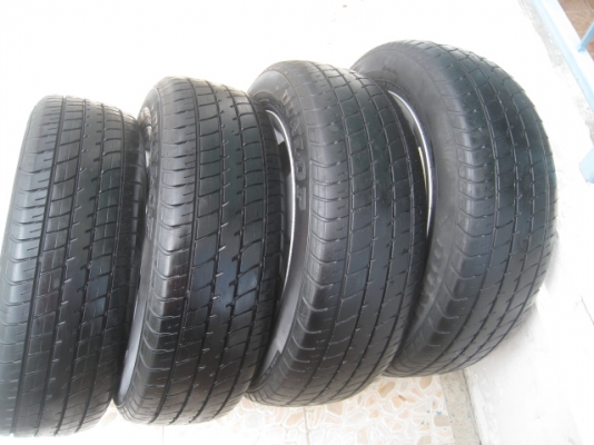 ขายล้อแม็ก Toyota vios 15"x5.5" et45 4รู100 + ยาง(081-3747940)