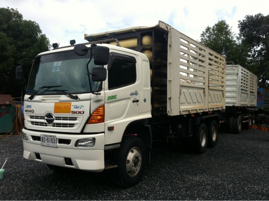 Hino. FM-2P. Ngv-100\% 360แรงม้า ดั้มแม่ลูกสามมิตร ลูก3เพลา