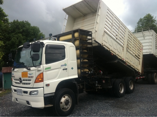 Hino. FM-2P. Ngv-100\% 360แรงม้า ดั้มแม่ลูกสามมิตร ลูก3เพลา