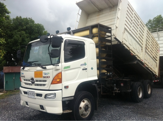 Hino. FM-2P. Ngv-100\% 360แรงม้า ดั้มแม่ลูกสามมิตร ลูก3เพลา