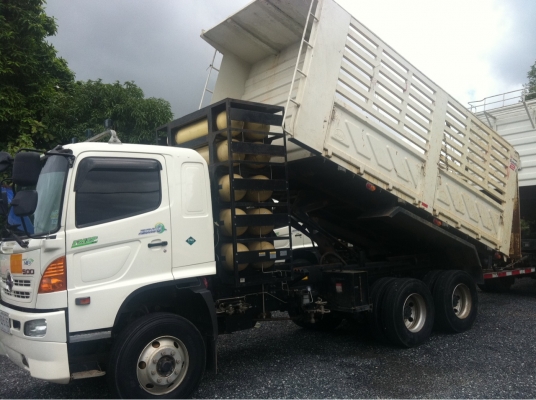 Hino. FM-2P. Ngv-100\% 360แรงม้า ดั้มแม่ลูกสามมิตร ลูก3เพลา