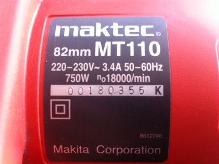 กบไสไม้3นิ้วMaktecรุ่นMT110ใหม่ ใช้งานครั้งเดียว ถูกๆ กบไสไม้3นิ้วMaktecรุ่นMT110ใหม่ ใช้งานครั้งเดียว ถูกๆ