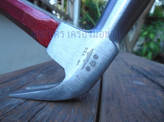 ค้อนหงอนด้ามไฟเบอร์กลาส ตราจระเข้ 3 ดาว 27 mm