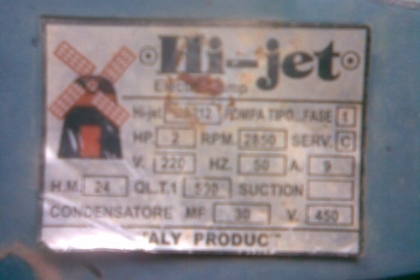 ปั้มหอยโข่งอิตาลีขนาด 2 แรงครับน้ำแรงครับรุ่นนี้ของอิตาลิแท้แน่นอนครับสภาพดีครับ  ราคานี้คุ้มครับไม่ต้องเบิกใหม่ครับ