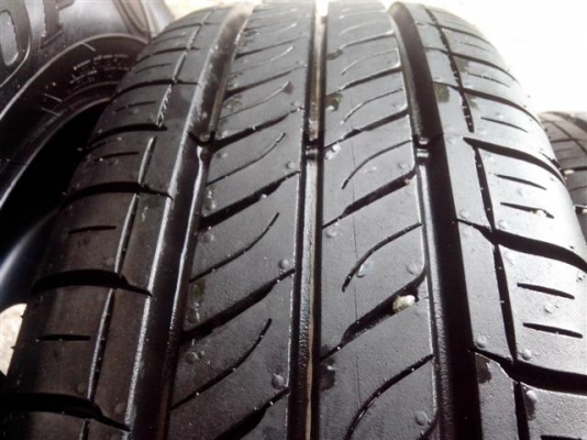 กะทะมิราจ2013 ขอบ14 4รู100 + ยาง Dunlop 165/65/14 ปี13 ถอดป้ายแดง