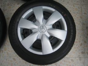 ขายกะทะล้อ Suzuki 4รู100+ ฝาครอบ + ยางป้ายแดง 175/65r15 มี 2ชุดครับ ปี1813,2013 (081-3747940)