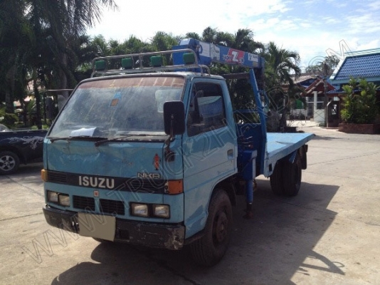 รถบรรทุก 6 ล้อ ติดเครนขนาด 3 ตัน ยี่ห้อ ISUZU รุ่น NKR ขนาด 110 แรงม้า รถบรรทุก 6 ล้อ ติดเครนขนาด 3 ตัน ยี่ห้อ ISUZU รุ่น NKR ขนาด 110 แรงม้า