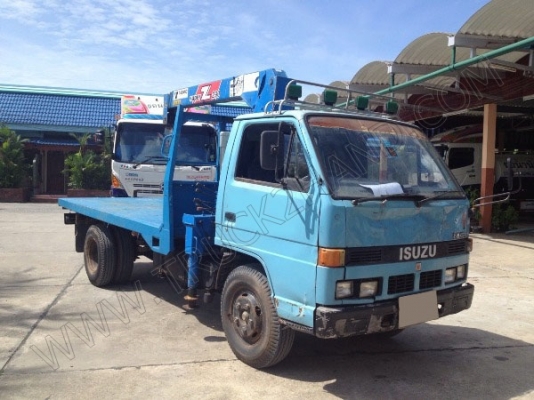 รถบรรทุก 6 ล้อ ติดเครนขนาด 3 ตัน ยี่ห้อ ISUZU รุ่น NKR ขนาด 110 แรงม้า รถบรรทุก 6 ล้อ ติดเครนขนาด 3 ตัน ยี่ห้อ ISUZU รุ่น NKR ขนาด 110 แรงม้า