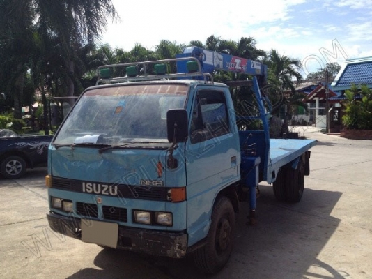 รถบรรทุก 6 ล้อ ติดเครนขนาด 3 ตัน ยี่ห้อ ISUZU รุ่น NKR ขนาด 110 แรงม้า รถบรรทุก 6 ล้อ ติดเครนขนาด 3 ตัน ยี่ห้อ ISUZU รุ่น NKR ขนาด 110 แรงม้า
