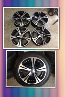 ล้อแม็กมือสอง พร้อมยาง ขอบ 15 กว้าง 6.5 4รู100