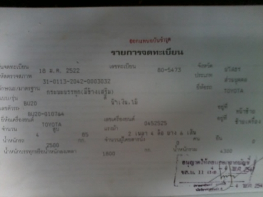 TOYOTA ไอ้หนุ่มทางหลวงสั้นๆๆมาแล้วคับพี่น้อง จองแล้วไม่มา เลยต้องขายใหม่