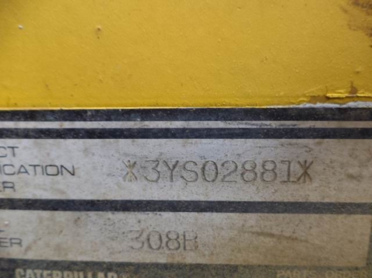 ขายด่วน..รถแบคโฮ CAT 308 B S/N 3YS02881 ผลิตปี 2000 รถสวย เก่าญี่ปุ่น มีใบอินวอยล์.
