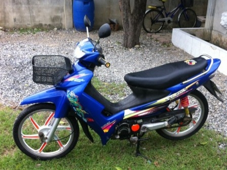 Suzuki Smash 110 เครื่องเดิม ล้อแม็กขาว ทะเบียนพร้อมชุดโอน