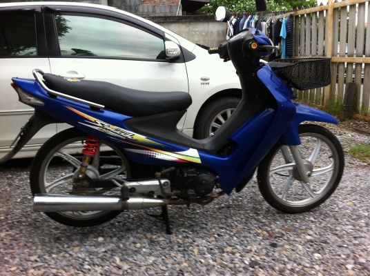 Suzuki Smash 110 เครื่องเดิม ล้อแม็กขาว ทะเบียนพร้อมชุดโอน