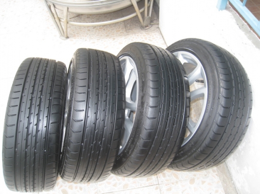 ขายล้อแม็ก Mazda 2 16"x6.5" et50 4รู100 + ยางปี 12 (081-3747940)