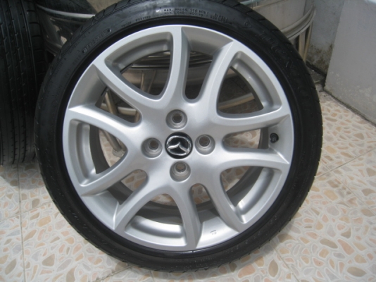 ขายล้อแม็ก Mazda 2 16"x6.5" et50 4รู100 + ยางปี 12 (081-3747940)