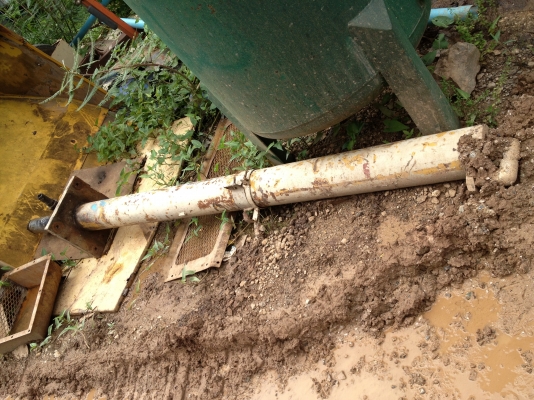 กระบอกไฮดรอลิก5นิ้วแกน4น้ิวยาว2.5เมตร