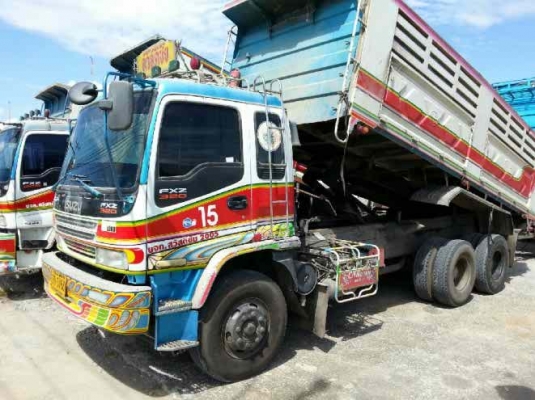 ขายรถ 22 ล้อพ่วงแม่-ลูกดัมพ์ ISUZU DECA 320 ปี 2550 ลูกพ่วง 3 คานแท้ดัมพ์กระบะเหล็กสามมิตรลอนเฉียงคอกเสมอหัว ราคา 2950000 จัดไฟแนนซ์ได้ 2300000