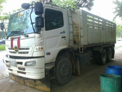 ขายรถบรรทุกสิบล้อดั๊มพ์ HINO mega 320 แรง ด.เหล็กข้างเรียบ ลูก 3 คานแท้ยาว 6.80 เมตร