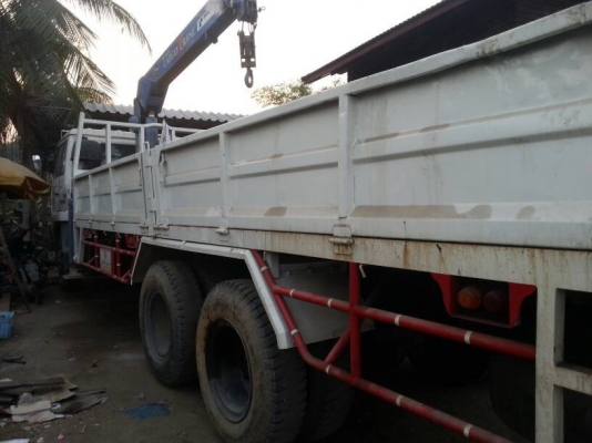 ขายด่วน รถนิสสัน 6 สูบ 320 แรง เครื่อง PF6-172830A 3 เพลา 10ล้อ เครน 5 ตัน 4 พับ (รถปี 51)