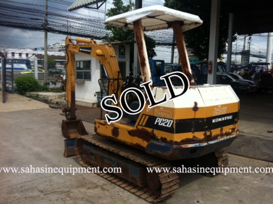 รถขุด PC20-3 S/N 164XX บจก.สหสินอีควิปเม้นท์ โทร.081-5851880, 02-5168100-1 www.sahasinequipment.com