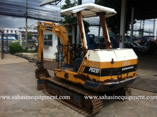 รถขุด PC20-3 S/N 164XX บจก.สหสินอีควิปเม้นท์ โทร.081-5851880, 02-5168100-1 www.sahasinequipment.com
