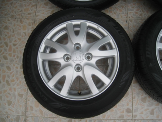 ขายล้อแม็ก Honda brio 14"x5" 4 รู100 et50+ ยางปี 12 (081-3747940)