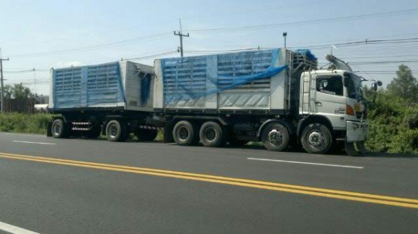 ขายรถ 20 ล้อพ่วงแม่-ลูกดัมพ์ HINO MEGA 320 12 ล้อปี 2548 ลูกพ่วงกระบะสามมิตรลอนเฉียงคอกเกษตร 2 คาน ราคา 2750000 เจ้าของฝากขาย