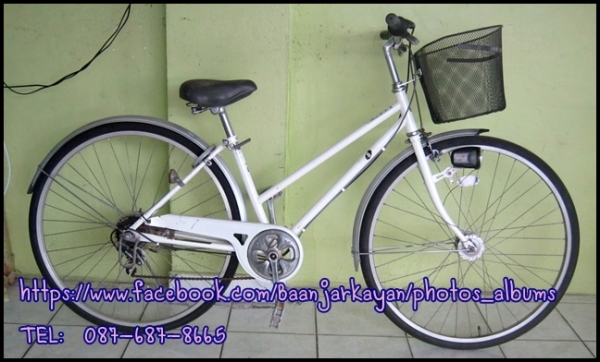 จักรยานแม่บ้าน มือสองญี่ปุ่น สีขาวมุข สวยๆๆคะ