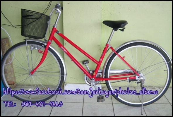 จักรยานแม่บ้าน มือสองยี่ปุ่น  สีแดง สวยๆคะ