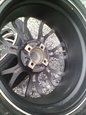 ขายแม็ก 4 รู100 ขอบ17 พร้อมยาง 215/45R17 ยางYOKOHAMA  ปี10 สวยๆ 1 ชุด