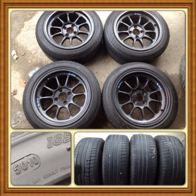 ขายแม็กมือ2 Ray RF1 (Kspeed) ขอบ15 กว้าง8 ออฟ 25 +ยางปี10. ราคา 11,900 B ถูก