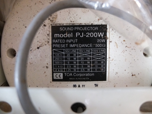 ขายลำโพงฮอร์น TOA รุ่น PJ-200W ของใหม่