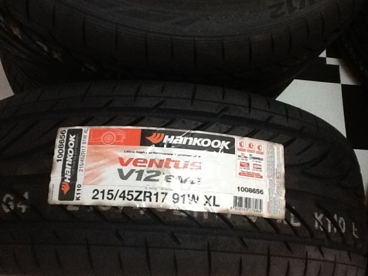 ยางHankook V12 215 45 r17 (11500) ชุด ยางHankook V12 215 45 r17 (11500) ชุด