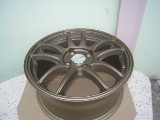 ขายล้อแม็กใหม่ W work emotion 15"x6.5" et38 4รู 100 สีน้ำตาลยิงทราย ล้อไม่เคยใช้งานครับ  (081-3747940)