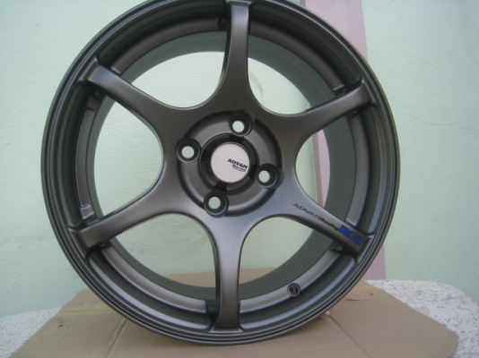 ขายล้อแม็กใหม่ Advan Racing RG3 15"x6.5" et38 4รู100 สีเทา ล้อใหม่ไม่เคยใช้งาน  (081-3747940)