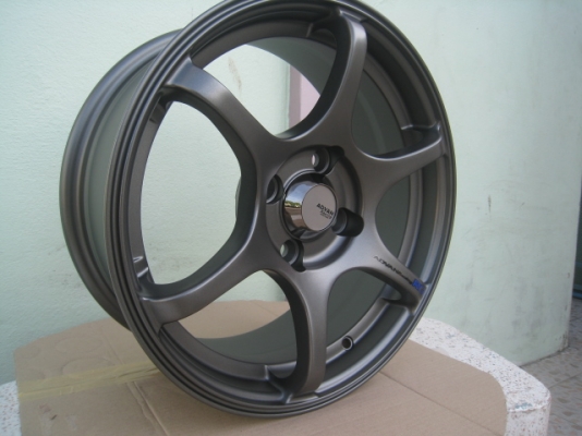 ขายล้อแม็กใหม่ Advan Racing RG3 15"x6.5" et38 4รู100 สีเทา ล้อใหม่ไม่เคยใช้งาน  (081-3747940)