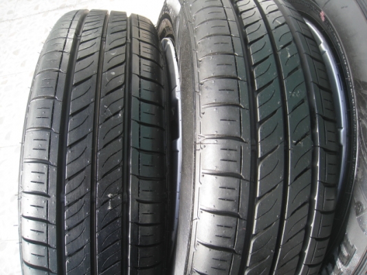 ขายกะทะล้อ Mitsubishi mirage ขอบ14 4รู100 + ฝาครอบ+ ยางปี 12 (081-3747940)