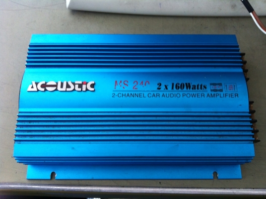 (ส่งพัสดุแบบลงทะเบียนให้คุณธนาธิป จ.อุบลฯ เรียบร้อยแล้ว ขอบคุณมากครับ)ขาย เพาเวอร์แอมป์ ยี่ห้อ อะครูสติค 2x160 วัตต์ 550 บาทพร้อมส่ง ต่อรองมาขายได้ขายเลย  สามพราน นครปฐม